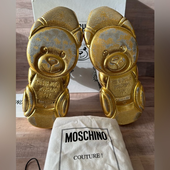 Authentic Moschino Metallic Teddy Sneakers - Picture 7 of 8